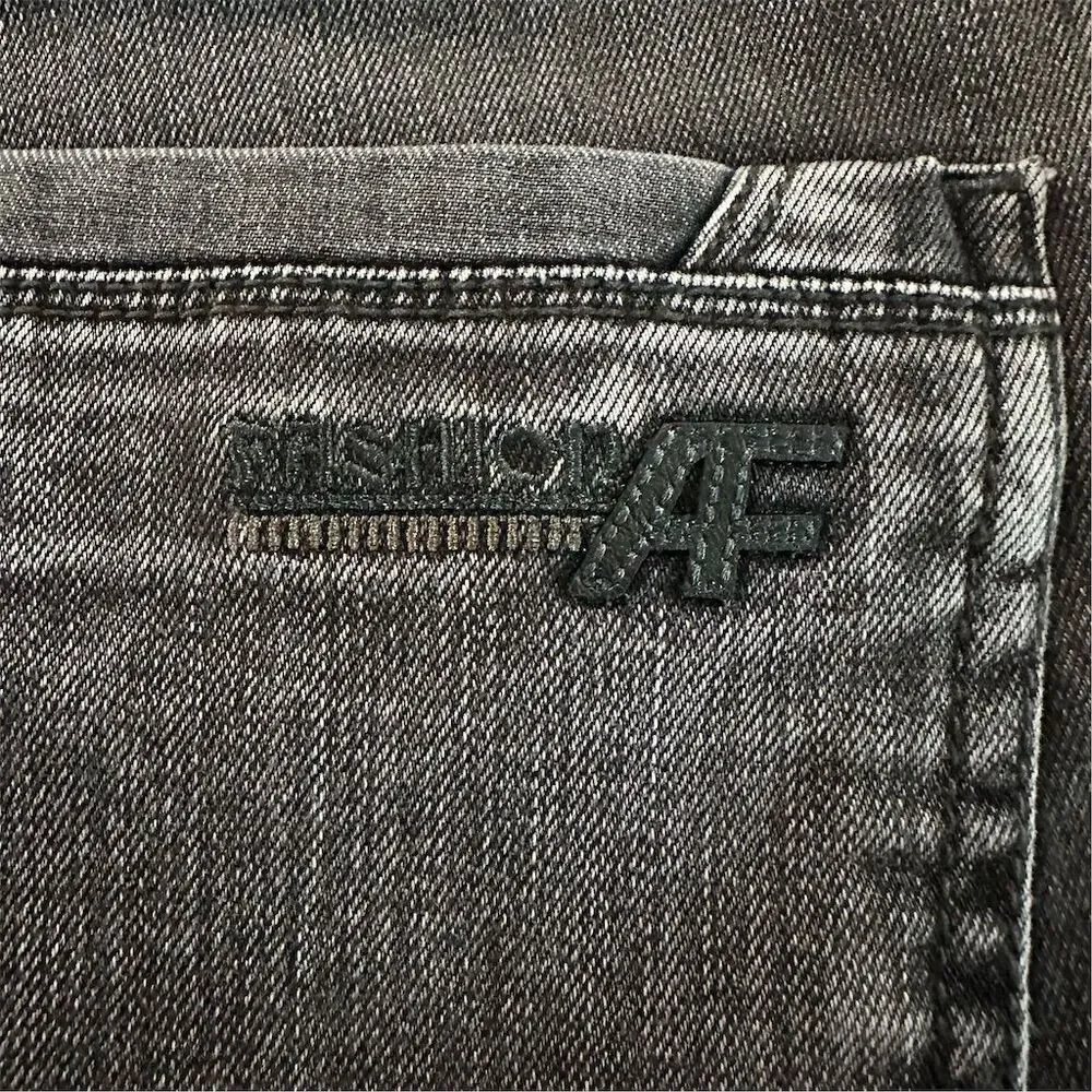 Bestn‎ Men's Slim Fit Black Faded Jeans Size 34 Denim 5-Pocket